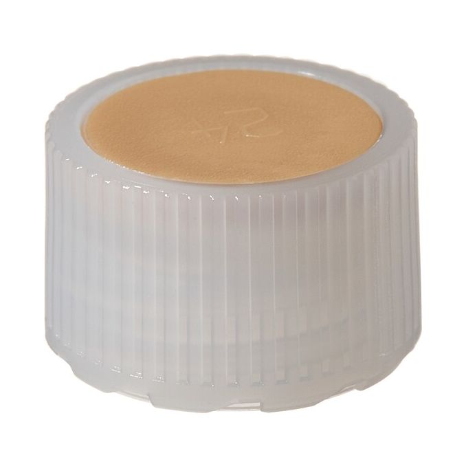Thermo Scientific Nalgene HDPE High Profile Closures with Color Coders for Micro Packaging Vials - Sterile, Bulk Pack - Light Tan - 11 mm - Case of 1000 - 342830-5110
