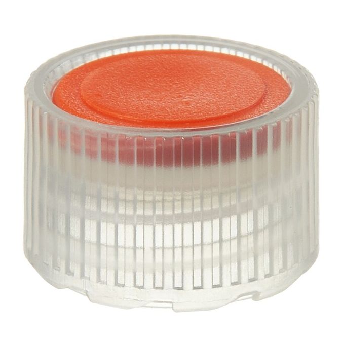 Thermo Scientific Nalgene PPCO High Profile Closures with Color Coders for Micro Packaging Vials - Sterile, Bulk Pack - Orange - 11 mm - Case of 1000 - 342820-0113