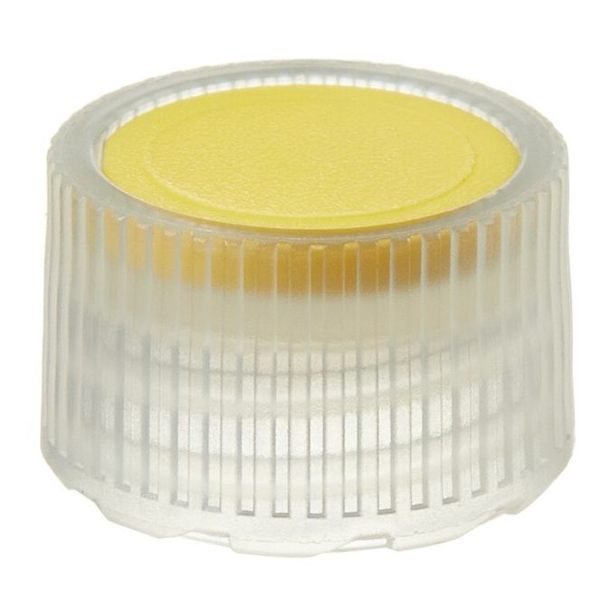 Thermo Scientific Nalgene PPCO High Profile Closures with Color Coders for Micro Packaging Vials - Nonsterile - Yellow - 11 mm - Case of 1000 - 362820-0112