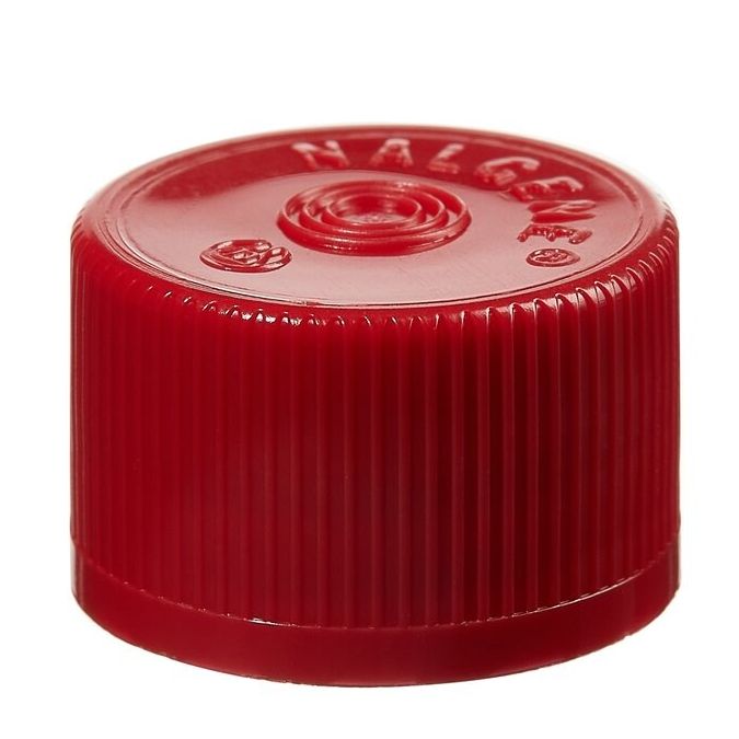 Thermo Scientific Nalgene Continuous-Thread Lined Closures for Serum Vials - Sterile, Bulk Pack - Red - 20-415 - Case of 2000 - 342158-0025