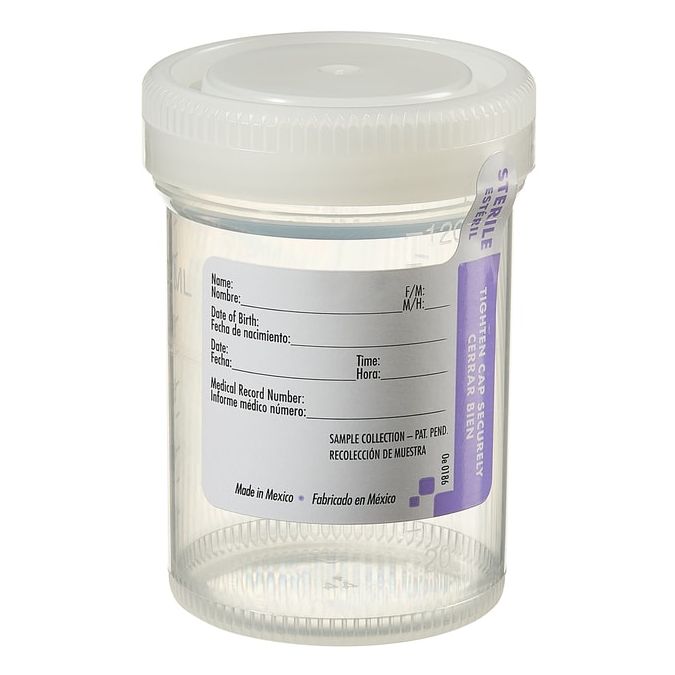 Thermo Scientific Samco Wide-Mouth Bio-Tite 120mL (4 Oz.) 53mm Specimen Containers - 01 0038 - 120 mL - Sterile - Natural - 300/Cs.