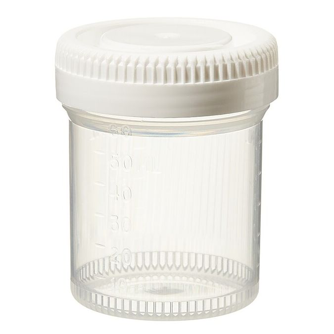 Thermo Scientific Samco Narrow Mouth Bio-Tite 60mL (2 Oz.) 48mm Specimen Containers - 03 0181 - 60 mL - Non-sterile - White - 500/Cs.