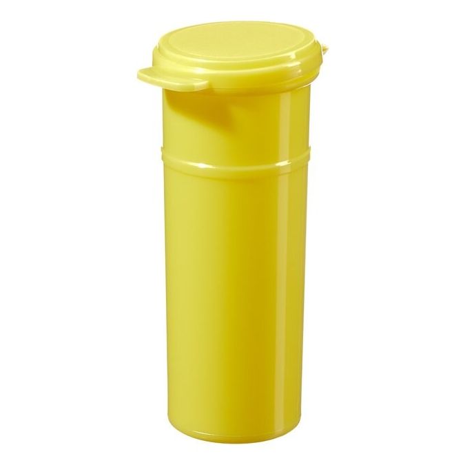 Thermo Scientific Capitol Vial Flip-Top Polypropylene Containers - Yellow - Case of 600 - 02 YELLOW