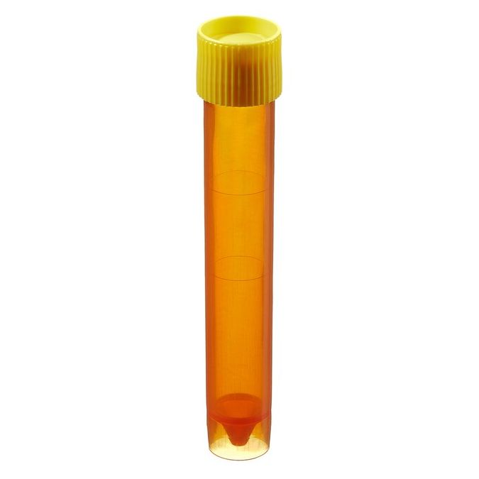 Thermo Scientific Capitol Vial 10 mL and 12 mL Screw Top Transport Tubes and Caps - Amber - Case of 1000 - S40600