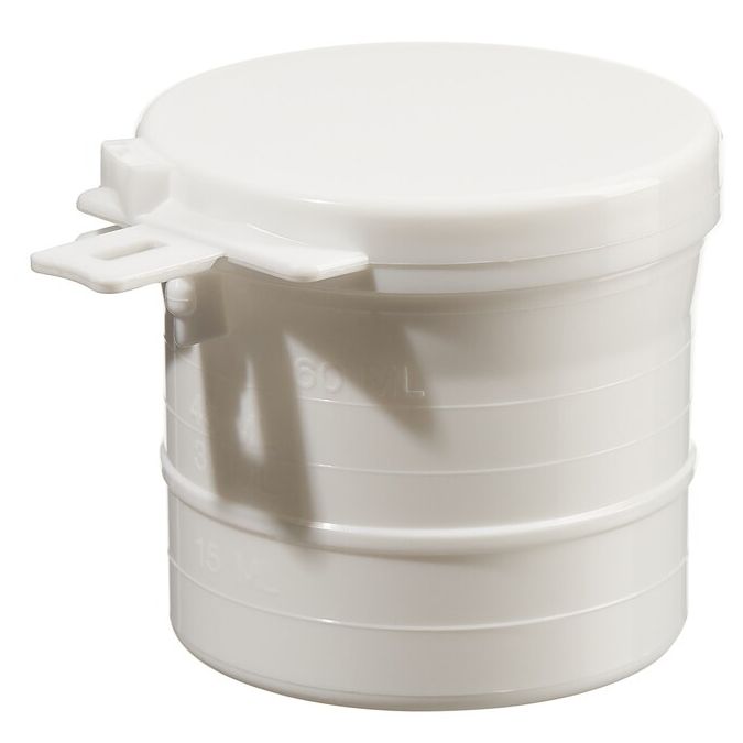 Thermo Scientific Capitol Vial 90 ML Wide-Mouth Flip-Top Containers - White - Case of 400 - 10143TV