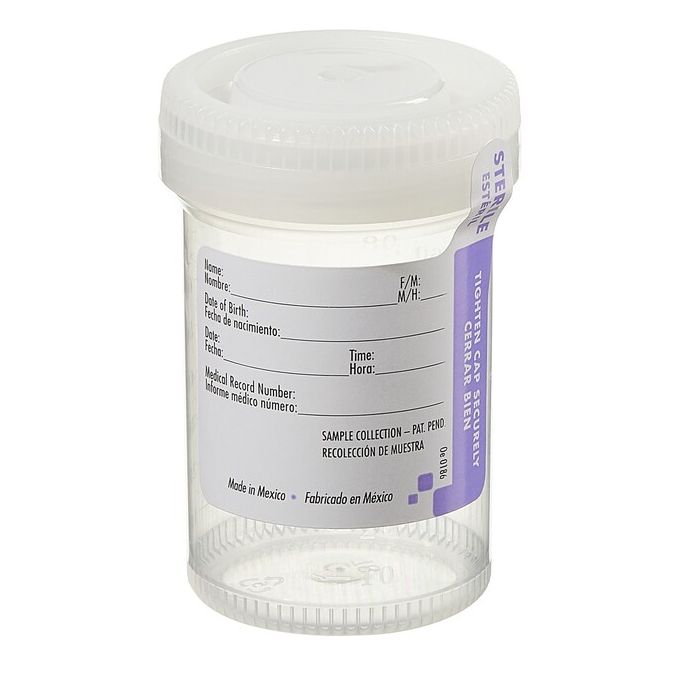 Thermo Scientific Samco Narrow Mouth Bio-Tite 90mL (3 Oz.) 48mm Specimen Containers - 02 0038 - 90 mL - Sterile - Natural - 400/Cs.