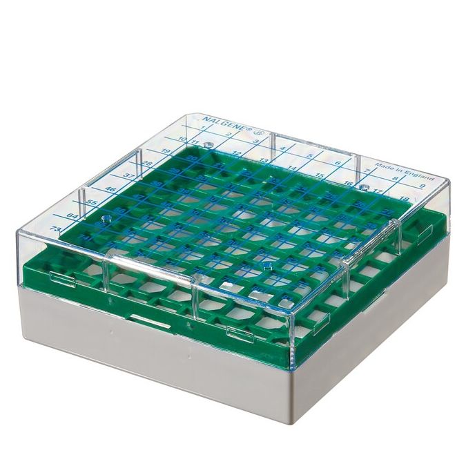 Thermo Scientific 867013-0242 CryoBoxes, 81 (1 to 2 mL Vials) - Green (Case of 24)