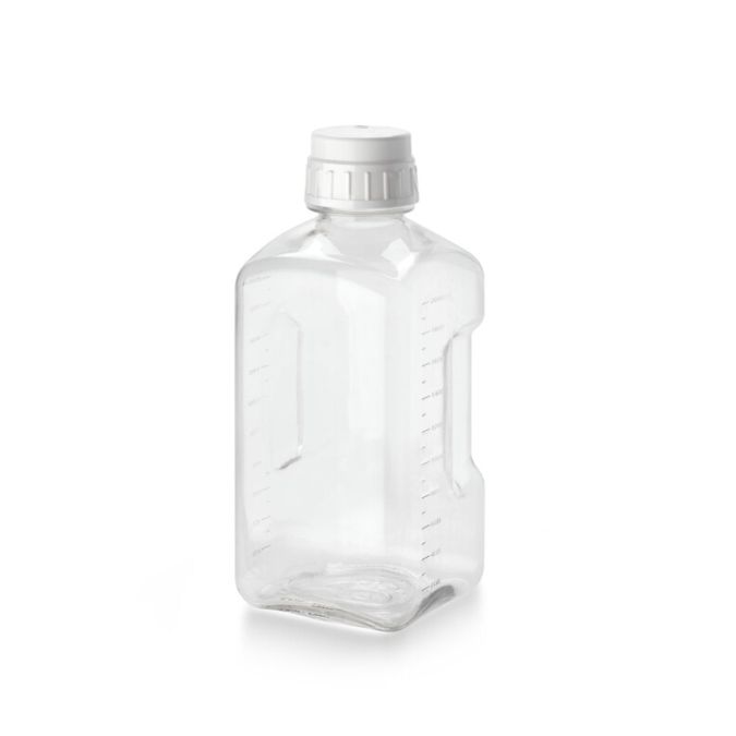Thermo Scientific CE-N2019-0125 Nalgene Square PETG Platinum Certified Clean Media Bottle, 125 mL - Clear (Case of 50)