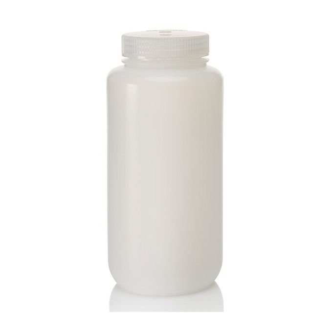 Thermo Scientific 312104-0032 Nalgene Wide-Mouth HDPE Bottles with Closure: Bulk Pack, 1 L - Translucent (Case of 50)