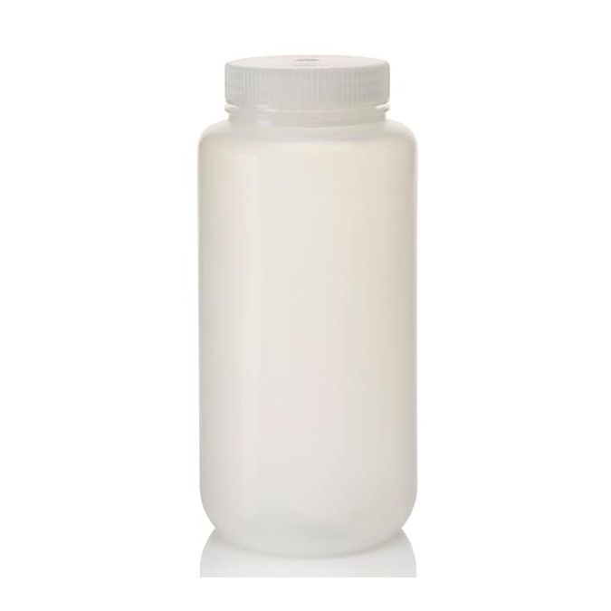 Thermo Scientific 312105-0032 Nalgene Wide-Mouth PPCO Bottles with Closure: Bulk Pack, Autoclavable, 1 L - Translucent (Case of 50)
