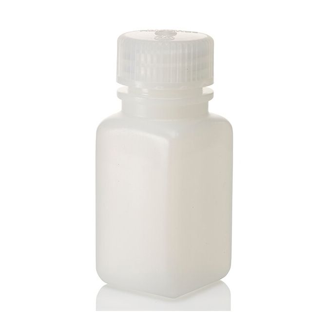 Thermo Scientific 312114-0002 Nalgene Square Wide-Mouth HDPE Bottles with Closure: Bulk Pack, 60 mL - Natural (Case of 1000)