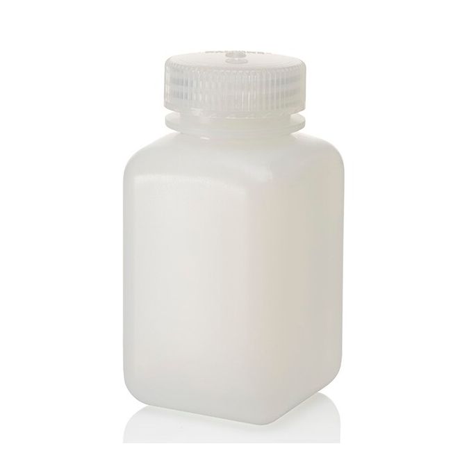 Thermo Scientific 312114-0008 Nalgene Square Wide-Mouth HDPE Bottles with Closure: Bulk Pack, 250 mL - Natural (Case of 250)