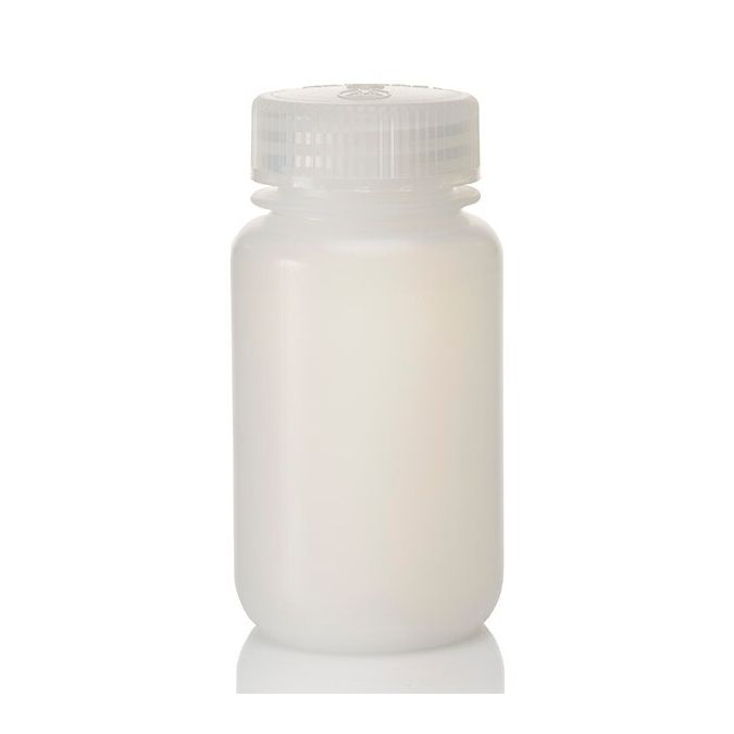 Thermo Scientific 332189-0004 Nalgene Wide-Mouth HDPE Economy Bottles With Closure: Bulk Pack, 125 mL - Translucent (Case of 500)