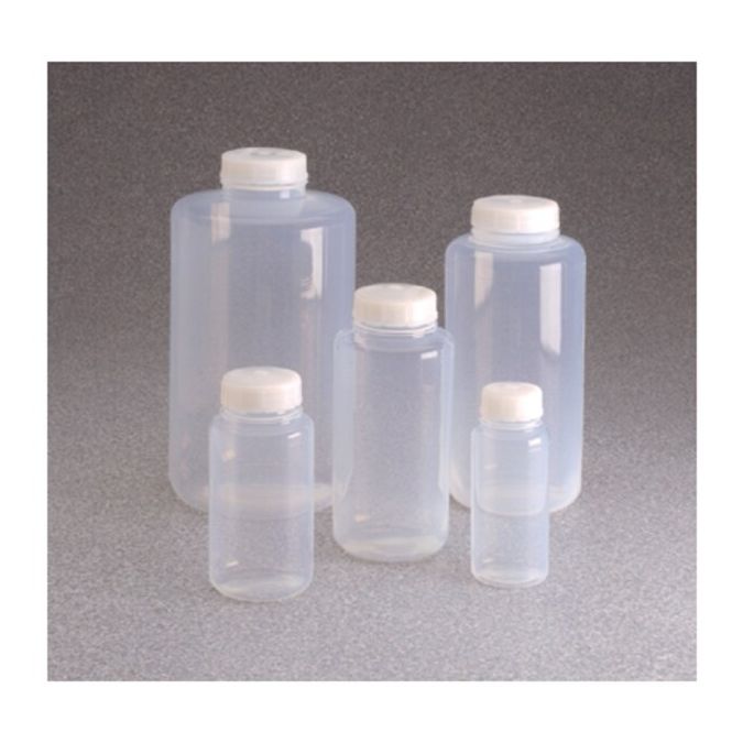 Thermo Scientific 2100-0032 Nalgene Wide-Mouth Bottles Made of Teflon FEP with Closure, 1 L - Translucent (Case of 4)