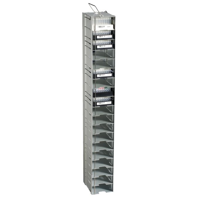 Thermo Scientific Nunc Cryobank And Bank-It Freezer Rack - 367014 - 0.5 mL (13 Cryobank Rack), 1 mL (13 Cryobank Rack) - Cryobank and Bank-It Vial Rack - Silver