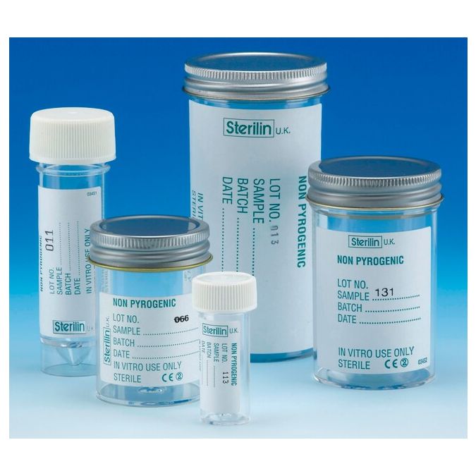 Thermo Scientific Sterilin Non-Pyrogenic Polystyrene Containers - 190PYR - 250 mL - Sterile - 50/Cs.