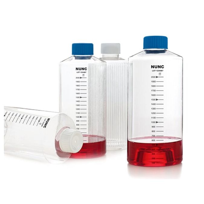 Thermo Scientific 184302 Nunc Polystyrene Roller Bottles, 850 cm² - Clear (Case of 20)