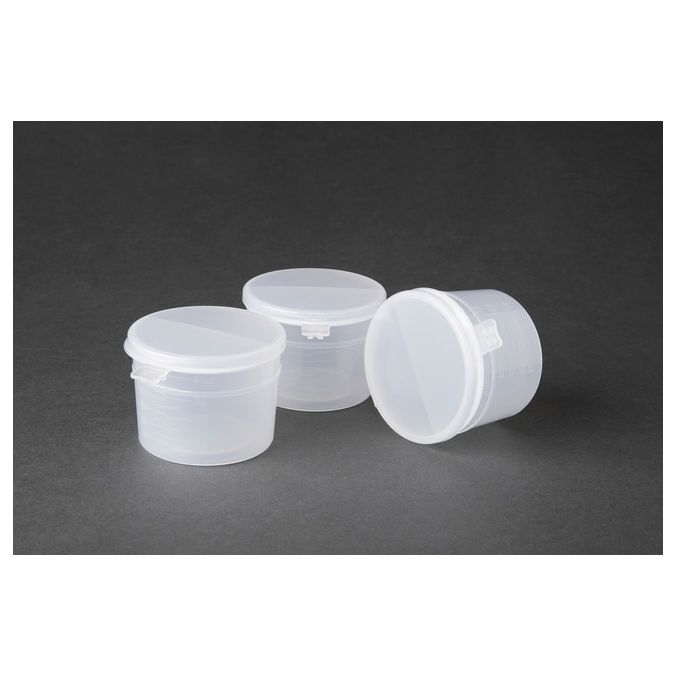 Thermo Scientific Capitol Vial Flip-Top Polypropylene Containers With Lock Seal - Natural - Case of 250 - 04LPLS