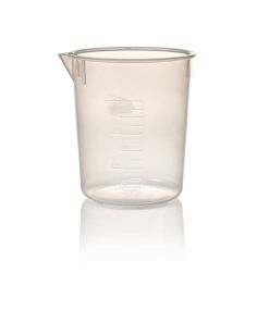 Nalgene Economy Polypropylene Griffin Low-Form Plastic Beakers, 600 mL - Natural translucent (Case of 6)