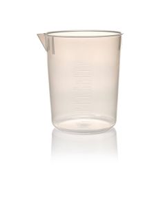 Nalgene Economy Polypropylene Griffin Low-Form Plastic Beakers, 2000 mL - Natural translucent (Case of 6)