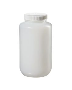 Thermo Scientific 2120-0010 Nalgene Large Wide-Mouth HDPE Bottles with Closure, 4 L - Natural (Case of 6)