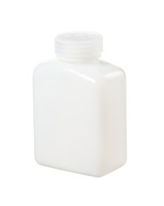 Thermo Scientific 2007-0016 Nalgene Rectangular HDPE Bottles with Closure, 500 mL - Translucent (Case of 48)