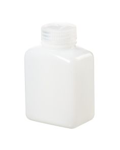 Thermo Scientific 312007-0008 Nalgene Rectangular HDPE Bottles With Closure: Bulk Pack, 250 mL - Natural (Case of 250)