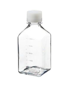Thermo Scientific 322020-0500 Nalgene Square PETG Media Bottles with Closure: Nonsterile, Shrink-Wrapped Trays, 500 mL - Clear (Case of 40)