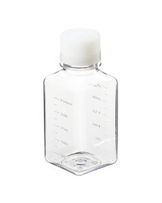 Thermo Scientific 342040-0250 Nalgene Square PET Media Bottles with Closure: Sterile, Shrink-Wrapped Trays, 250 mL - Clear (Case of 60)