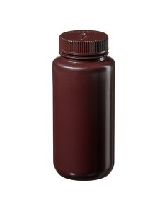Thermo Scientific 2106-0016 Nalgene Wide-Mouth Lab Quality Amber HDPE Bottles, 500 mL - Amber (Case of 48)