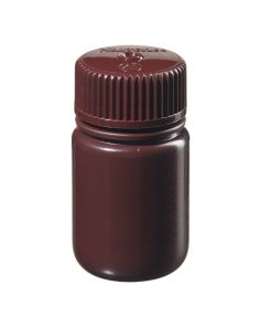Thermo Scientific 2106-0001 Nalgene Wide-Mouth Lab Quality Amber HDPE Bottles, 30 mL - Amber (Case of 72)