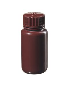 Thermo Scientific 2106-0002 Nalgene Wide-Mouth Lab Quality Amber HDPE Bottles, 60 mL - Amber (Case of 72)