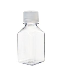 Thermo Scientific 2015-0250 Nalgene Square Polycarbonate Bottles with Closure, 250 mL - Translucent (Case of 48)
