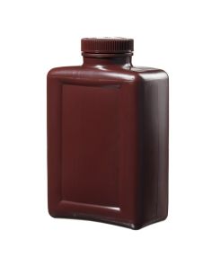Thermo Scientific 2009-0064 Nalgene Rectangular Amber HDPE Bottles, 2 L - Amber (Case of 12)