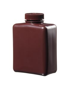Thermo Scientific 2009-0032 Nalgene Rectangular Amber HDPE Bottles, 1 L - Amber (Case of 24)