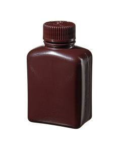Thermo Scientific 312009-0004 Nalgene Rectangular Opaque Amber HDPE Bottles with Closure: Bulk Pack, 125 mL - Opaque Amber (Case of 500)