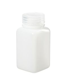 Thermo Scientific 312114-0006 Nalgene Square Wide-Mouth HDPE Bottles with Closure: Bulk Pack, 175 mL - Natural (Case of 250)