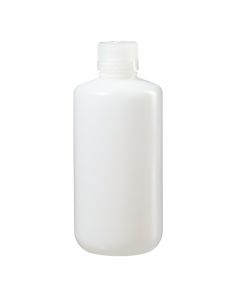 Thermo Scientific 2099-0032 Nalgene Narrow-Mouth HDPE IP2 Bottles, 1000 mL - Translucent (Case of 24)