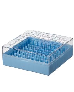 Thermo Scientific 5026-1010 CryoBoxes, 100 (1 to 1.5 mL Vials) - Blue (Case of 10)