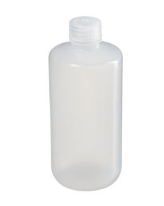 Thermo Scientific 312006-0016 Nalgene Boston Round Narrow-Mouth Natural PPCO Bottles With Closure: Bulk Pack, 500 mL - Natural (Case of 125)