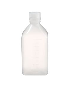 Thermo Scientific 312016-1000 Nalgene Square Natural PPCO Graduated Bottles with Closure: Bulk Pack, 1 L - Translucent (Case of 50)