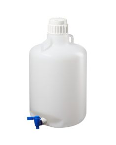 Thermo Scientific 2318-0050 Nalgene LDPE, Round Carboy with Spigot - 5.3 gal. / 20 L (4/Cs.)
