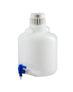 Thermo Scientific 2318-0020 Nalgene LDPE, Round Carboy with Spigot - 2.6 gal. / 10 L