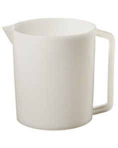 Nalgene Graduated HDPE Plastic Beakers with Handles, 3000 mL - Natural translucent (Case of 6)