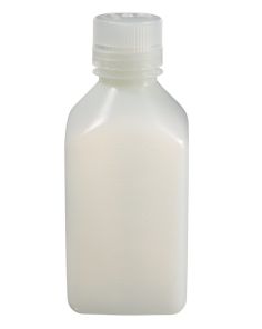 Thermo Scientific 312018-0500 Nalgene Square HDPE Graduated Bottles with Closure: Bulk Pack, 500 mL - Translucent (Case of 125)