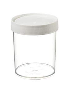 Thermo Scientific 2117-1000 Nalgene Wide-Mouth Straight-Sided PMP Jars with White Polypropylene Screw Closure, 1000 mL - Clear (Case of 16)