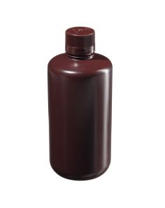 Thermo Scientific DS2085-0032 Nalgene Narrow-Mouth Amber HDPE Economy Bottles, 1 L - Opaque Amber (Case of 24)