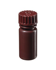 Thermo Scientific 2004-9125 Nalgene Narrow-Mouth Amber HDPE Lab Quality Bottles, 4 mL - Opaque Amber (Case of 72)