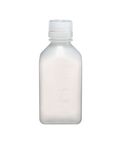 Thermo Scientific 2016-0500 Nalgene Square Narrow-Mouth PPCO Bottles with Closure, 500 mL - Translucent (Case of 48)