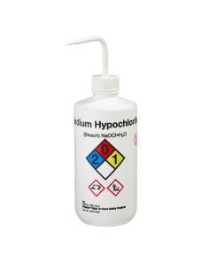Thermo Scientific 2425-0506 Nalgene Narrow-Mouth Right-to-Know LDPE Wash Bottles, 500 mL - White (Case of 24)